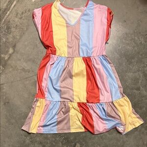 Colorful Striped Dress